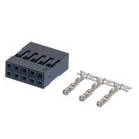 Разъем 2х5 гнездо на кабель, шаг 2.54мм, с контактами