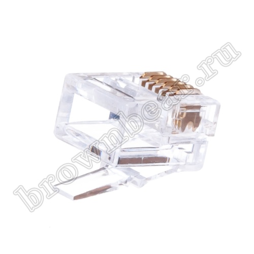 Разъём RJ-12 (6P6C), вилка на телефонный кабель TP-6P6C фото 4