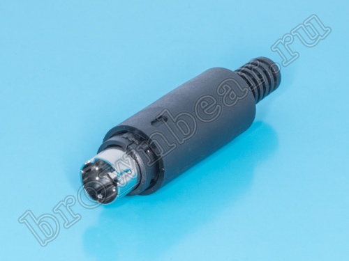 Вилка mini DIN 4 контакта на кабель, SVHS MDN-4M
