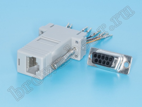 Переходник D-SUB 9 гнездо - RJ45 гнездо GC-9FT8 фото 5