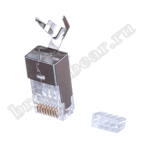 Разъём RJ-45 (8P8C) со вставкой, вилка под экранированную витую пару 6 категории TPS6-8P8C-S2 фото 6