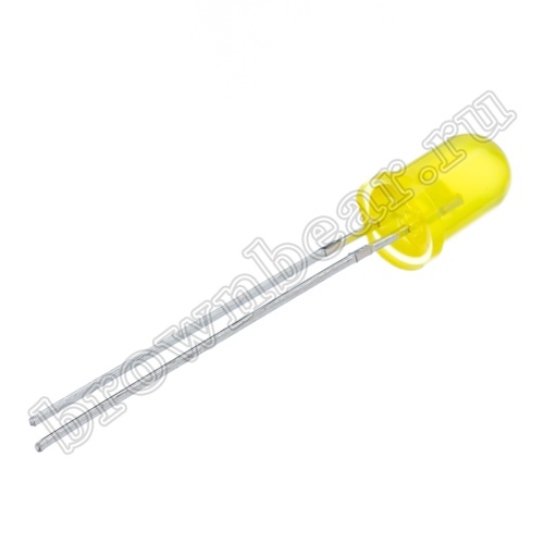 Светодиод индикаторный d=5мм, желтый, 15.0 mcd фото 4