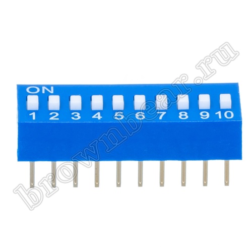 Переключатель Dip-Switch 10 контактных групп SWD1-10 фото 4