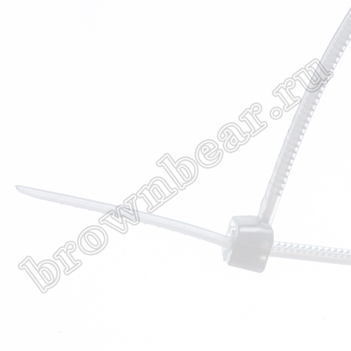 Стяжка (хомут) нейлоновая 200 х 2.5 мм, белая, упаковка 100 шт. CV-200M фото 3
