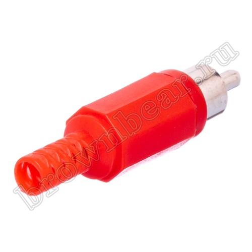 Разъем RCA-тюльпан, вилка на кабель, красный RPC-1-R фото 4