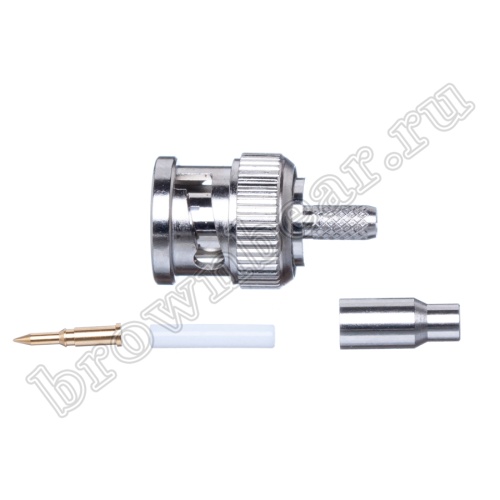 Разъем BNC штекер на кабель RG-174U, обжимной BNC-C174P фото 2