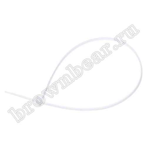 Стяжка (хомут) нейлоновая 200 x 2.5 мм, белая, упаковка 100 шт. ET-3x200 фото 2