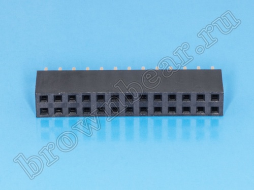 Разъем 2х13 гнездо на плату, шаг 2.54мм фото 4
