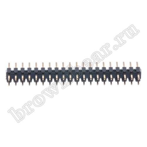 Разъем штыревой двухрядный на плату, 2х20, шаг 2.00мм фото 3