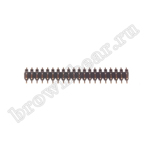 Разъем штыревой двухрядный на плату, 2х20, шаг 2.00мм фото 5