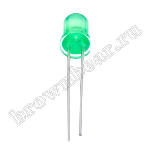 Светодиод индикаторный d=5мм, зеленый, 25.0 mcd фото 3