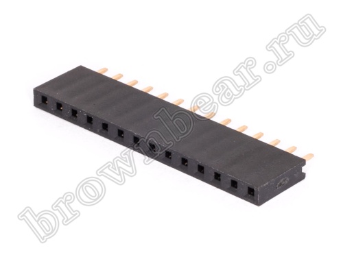Разъем 1х14 гнездо на плату, шаг 2.54мм