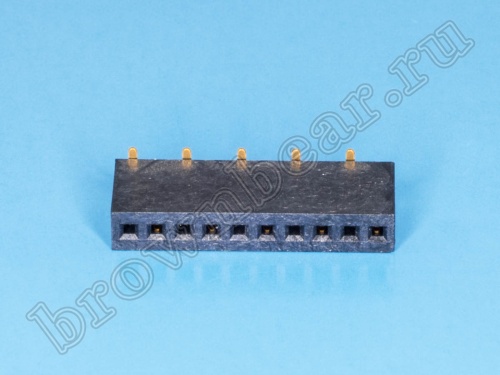 Разъем 1х10 гнездо, поверхностный монтаж, шаг 1,27мм фото 4