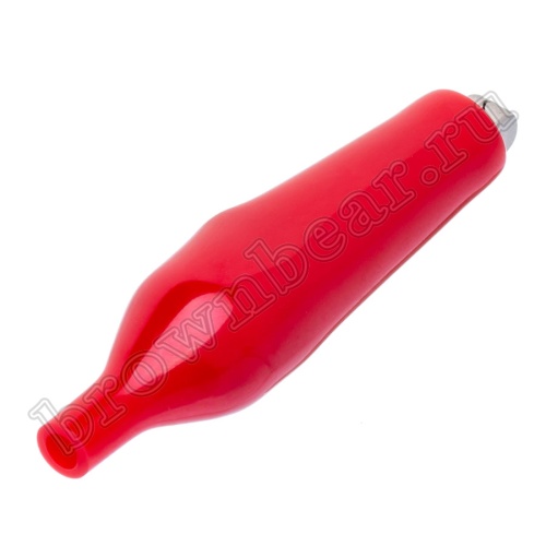 Зажим изолированный 62мм тип 'aligator', красный фото 5