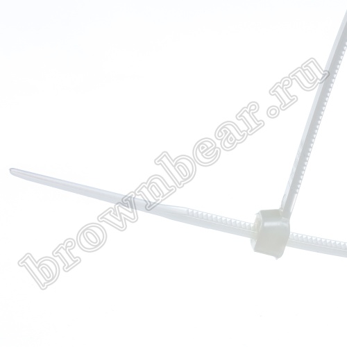 Стяжка (хомут) нейлоновая 368 х 3.6 мм, белая, упаковка 100 шт. CV-368S фото 3