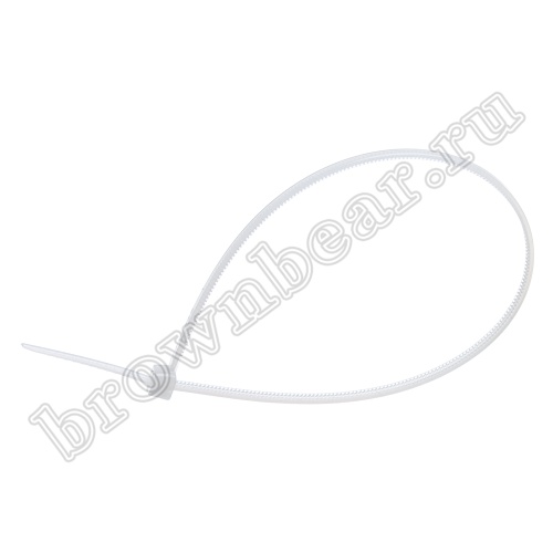 Стяжка (хомут) нейлоновая 200 х 2.5 мм, белая, упаковка 100 шт. CV-200M фото 2