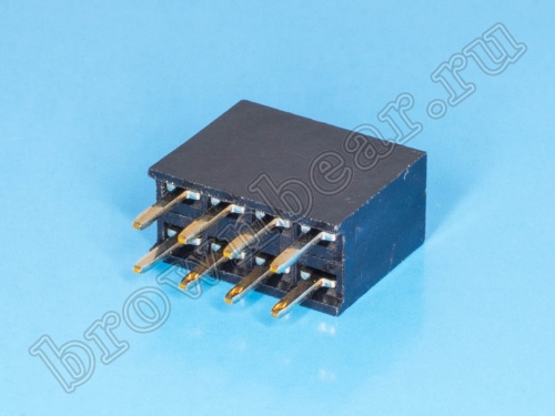 Разъем 2х4 гнездо на плату, шаг 2.54 мм фото 3