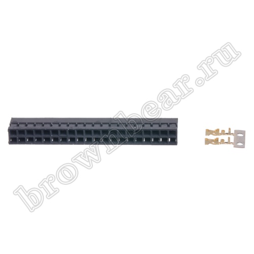 Разъем 2х20 гнездо на кабель, шаг 2мм, с контактами фото 3