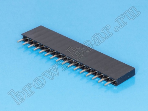 Разъем 1х16 гнездо на плату, шаг 2.54мм фото 3