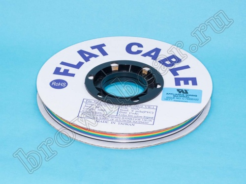 Кабель плоский, шлейф 10 проводников, шаг 1.27 мм, цветной фото 3