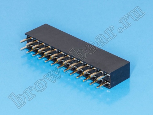 Разъем 2х13 гнездо на плату, шаг 2.54мм фото 3