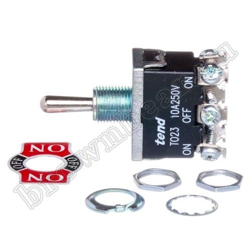 Тумблер двухполюсный, 6 контактов (on-off-on), на панель, с гайкой, DPDT  T023B фото 6