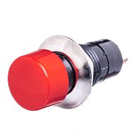 Кнопка с фиксацией, 14 мм круглая на блок, НР, 220В, красная PSW-2F-R