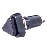 Кнопка без фиксации, треугольная на блок, НР, 220В, черная PSW-6C-B