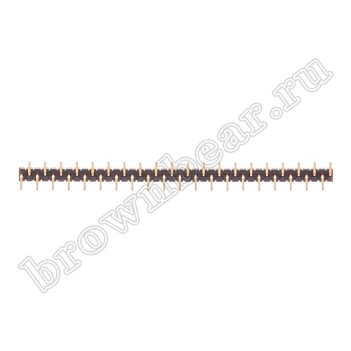 Разъем штыревой однорядный на плату, 1х40, шаг 1.27мм, SMD монтаж фото 3