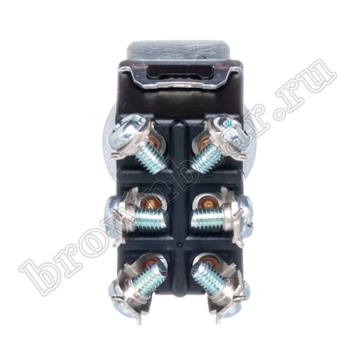 Тумблер двухполюсный, 6 контактов  (on-on), на панель, с гайкой, DPDT T022B фото 3