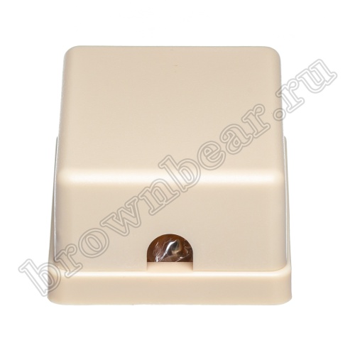 Розетка телефонная накладная одинарная RJ-11, бежевая  фото 3