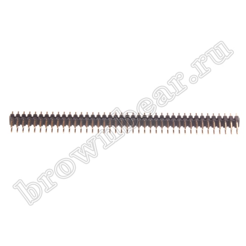 Разъем штыревой двухрядный на плату, 2х40, шаг 2.54мм фото 3