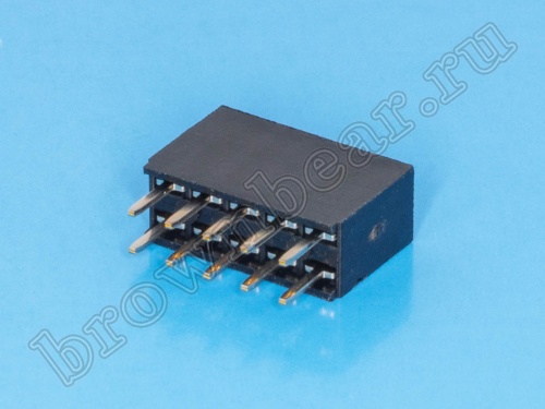 Разъем 2х5 гнездо на плату, шаг 2.54 мм фото 3