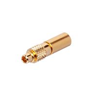 Разъем MMCX штекер на кабель RG-174,188,316, обжимной, Amphenol, MMCX1121A1-3GT30G-316U-50 MMCX-C174P