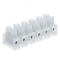 Клеммник ЗВИ зажим винтовой изолированный, 6 пар, 0.75 - 2.5 мм² TLB-100W-6P