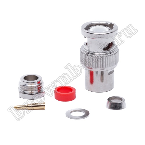 Разъем BNC штекер на кабель RG-58,  пайка BNC-S58P фото 5