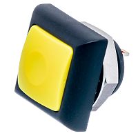 Кнопка влагозащищенная IP67 без фиксации, квадратная на блок, НР, желтая PSW-8-Y
