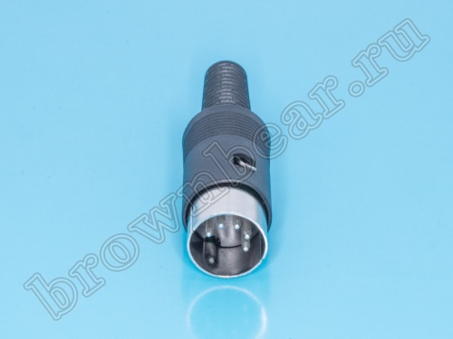 Вилка DIN 5 контактов  на кабель, 45 градусов DN-5M1 фото 3