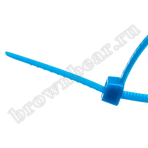 Стяжка (хомут) нейлоновая 100 x 2.5 мм, синяя, упаковка 100 шт. CV-100-L фото 2