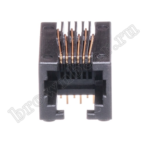 Разъём RJ-12 гнездо на плату, 6P6C, тип 4 TJ4-6P6C фото 6