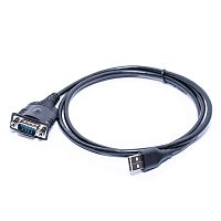 Кабель-переходник USB-COM (RS232), type А вилка - D-SUB 9 вилка, 1.1 метр, FTDI+213 чип