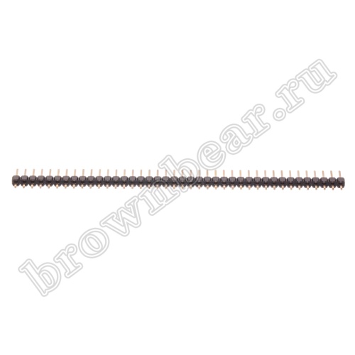 Разъем штыревой однорядный на плату, 1х40, шаг 2.54мм фото 3