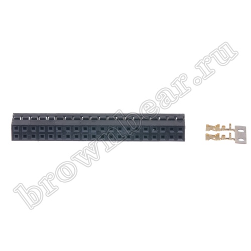 Разъем 2х20 гнездо на кабель, шаг 2мм, с контактами фото 4