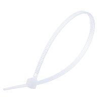 Стяжка (хомут) нейлоновая 150 x 2.5 мм, белая, упаковка 100 шт. ET-3x150