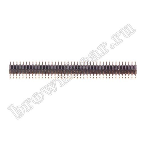 Разъем штыревой двухрядный на плату, 2х40, шаг 1.27мм, SMD монтаж фото 4