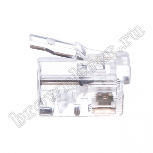 Разъём RJ-10 (4P4C), вилка на телефонный кабель TP-4P4C фото 5