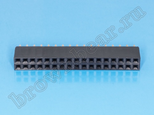 Разъем 2х17 гнездо на плату, шаг 2.54мм фото 4