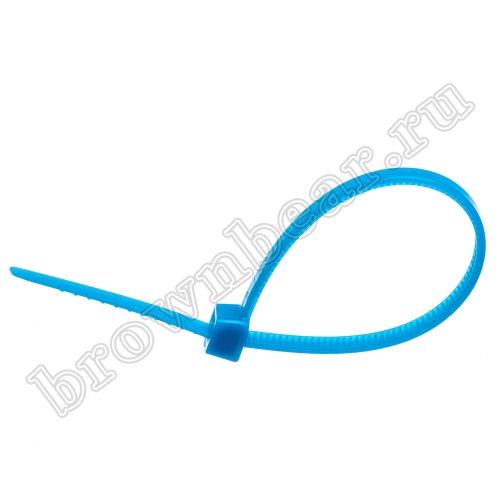 Стяжка (хомут) нейлоновая 100 x 2.5 мм, синяя, упаковка 100 шт. CV-100-L фото 5