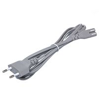 Кабель (шнур) питания 220В CEE7/16 - C7, для аудиотехники, серый, 2.5А, 1,8м