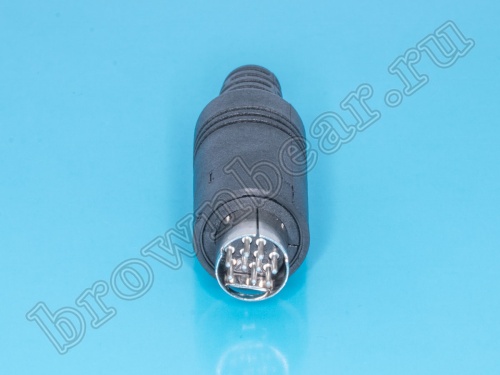 Вилка mini DIN 9 контактов на кабель MDN-9M фото 3